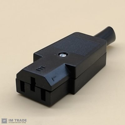 Роз'єм IEC C13 (мама), кабельний, 3-контактний, 10A 250V
