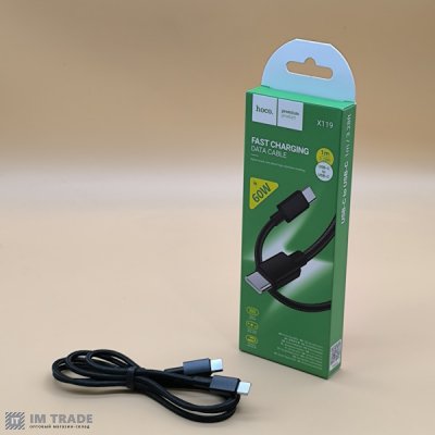 кабель Type-C to Type-C HOCO X119  60W 1м чорний