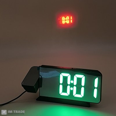 Годинник VST-900-4  ЗЕЛЕНІ цифри +температура (USB) з ПРОЕКЦІЄЮ