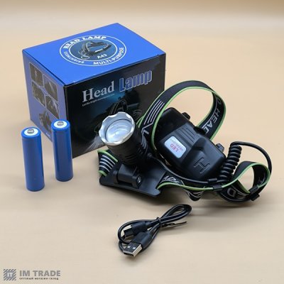 Ліхтар налоб акум A42-TG (PM10-TG) zoom +TypeC, 2х18650 4реж
