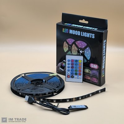 Світлодіодна стрічка RGB USB + Bluetooth 5 метрів ART-0177