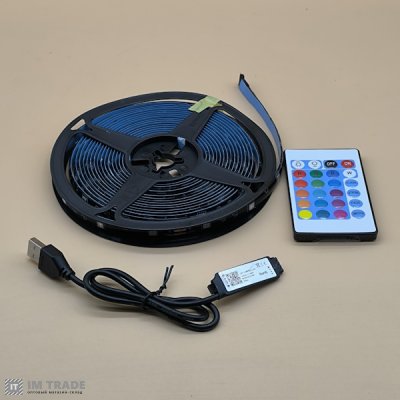Світлодіодна стрічка RGB USB + Bluetooth 5 метрів ART-0177