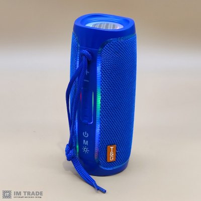 Портативна колонка Bluetooth TG288 з RGB, speakerphone, СИНЯ