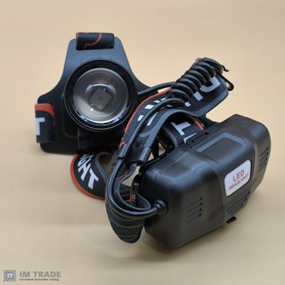 Ліхтар налоб акум BL-T207-TG (PM10-TG) zoom TypeC, 2х18650 2реж