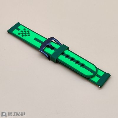Ремінець для годинника Universal Epoxy two-color FL 20mm Light Green