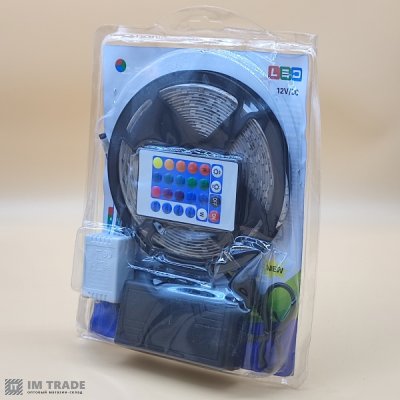 Світлодіодна стрічка 5050 RGB 5 м з пультом ДУ та блоком живлення (3)