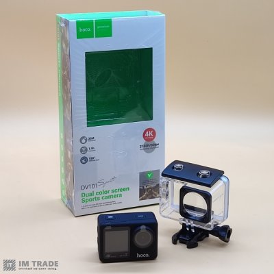 Екшен камера HOCO DV101 dual color screen sports camera Black