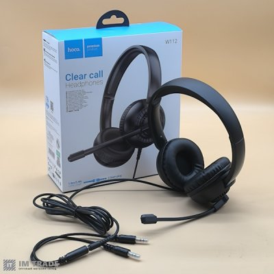 Навушники HOCO W112 Pure чорні 