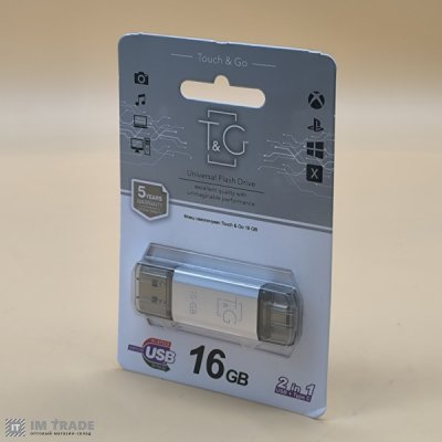 USB Flash Drive 16 Gb TNG Type-C 009 серія  Star срібло