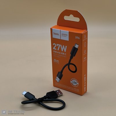Кабель USB / TYPE-C ( 0.25 m) X96 Hyper 27W 3.0A