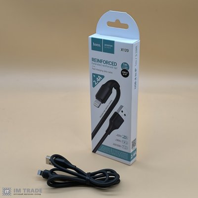 кабель Iphone 5G 1м HOCO X120 Beneficio чорний