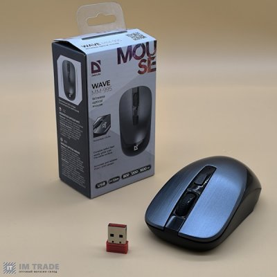 Миша Defender Wave MM-995 (1600dpi) сіра (безшумна)