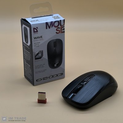 Миша Defender Wave MM-995 (1600dpi) чорна (безшумна)