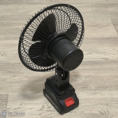 Вентилятор зі знімним акумулятором 24V настільний та 2-а швидкостями LITHIUM BATTERY FAN LD-8