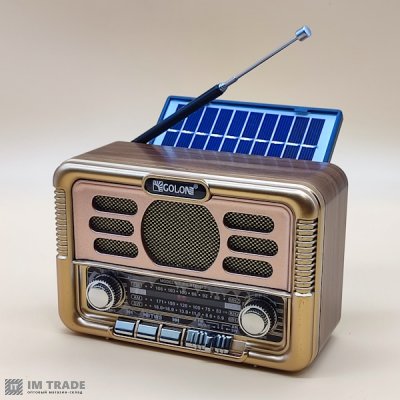 Портативна колонка  Golon RX-BT6061S Bluetooth, USB, SD,сонячна панель