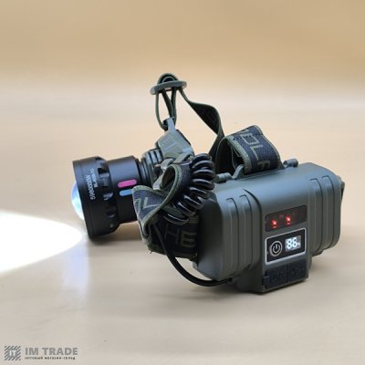 Ліхтар налоб акум BL-8098-TG (PM10-TG) zoom +P.B.,TypeC, 2х18650(2x21700) 4+1реж