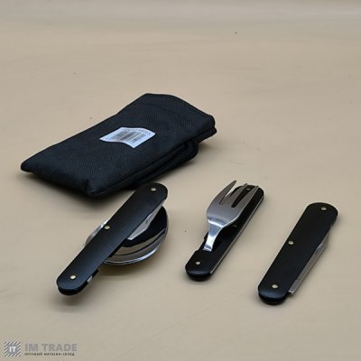 Ніж багатофункціональний Traveler K  8003 *5в1* 9,5см. з ложкою,виделкою +чохол