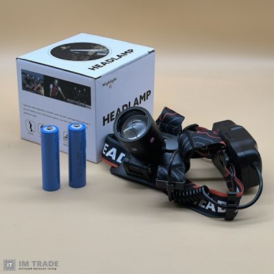 Ліхтар налоб акум BL-T210-TG (PM10-TG) zoom TypeC, 2х18650 2реж