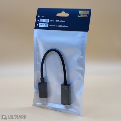 Конвертер с DisplayPort 4K  на HDMI с прововодом 25 см