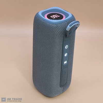 Портативна колонка Bluetooth TG654 з RGB, speakerphone, СІРА