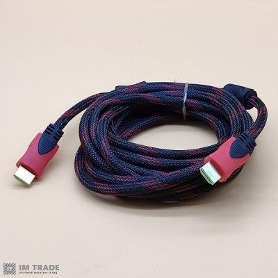 кабель HDMI to HDMI 5,0 m тканинне обплетення