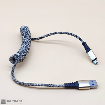 Кабель USB / micro USB 1,2 м Гофра