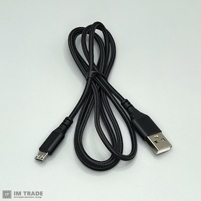 Кабель USB / micro USB 1м BOROFONE BX54 black (ткань)
