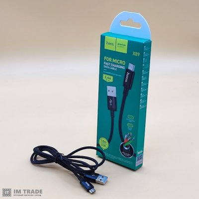 Кабель USB / micro USB 1м Hoco X89 Wind (ткань)