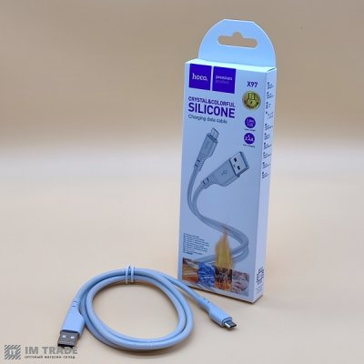 Кабель USB / micro USB 1м Hoco X97 Crystal color silicone