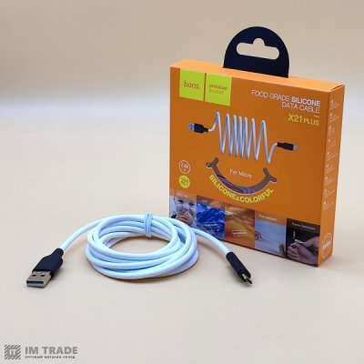 Кабель USB / micro USB 2м Hoco  X21 Silicone