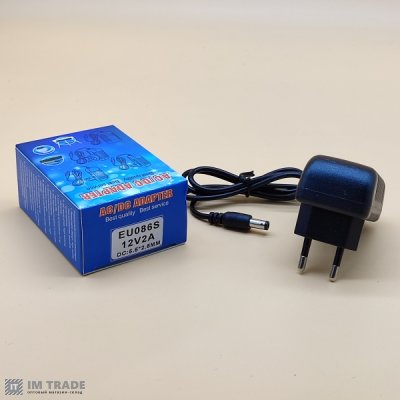 зарядка мережна 12V  2A ( 5,5мм)