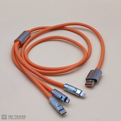 зарядка телефона УНИВЕРСАЛЬНАЯ ART-0193 3in1 orig USB  5s-micro-Type-C 1м
