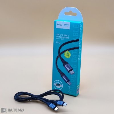 кабель Type-C to Type-C HOCO X102 3A, 1m, nylon