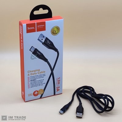 Кабель USB / TYPE-C  1м Hoco U93 (ткань)