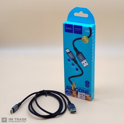 Кабель USB / TYPE-C  1м Hoco X86 Spear silicone