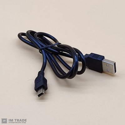Кабель USB-мiniUSB AF-5P  0.7 M (папа-папа) черный
