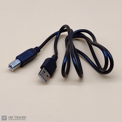 Кабель принтера  АМВМ (USB) 1,5m фильтр, черный
