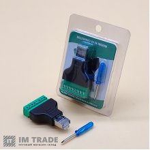 Під гвинт RJ45 коннектор з клемною колодкою