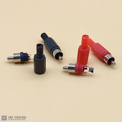 Под пайку  штекер RCA пластик