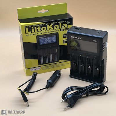 Заряд. пристрій на 4 АКБ LiitoKala Lii-PD4+EU+CAR battery charger