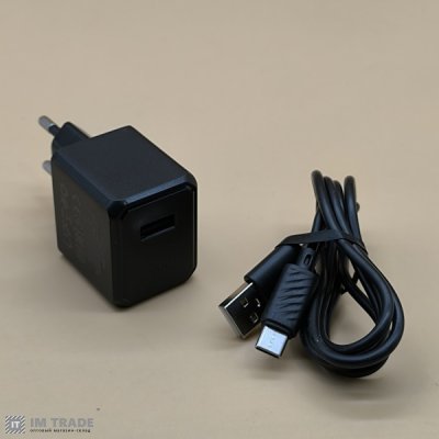 СЗУ Hoco CS11A Ocean 2in1(adap+cable) (1USB) +Type-C чорний