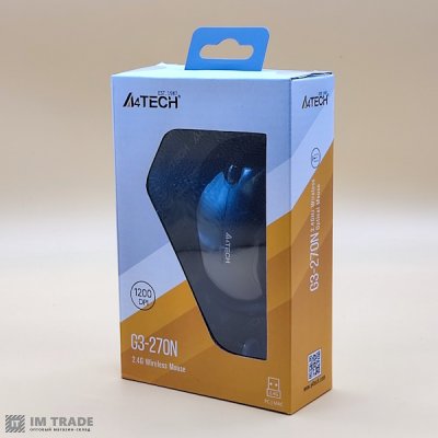 Миша A4Tech G3-270N Black+Grey, USB V-TRACK