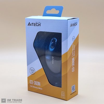 Миша A4Tech G3-300N Black, USB V-TRACK