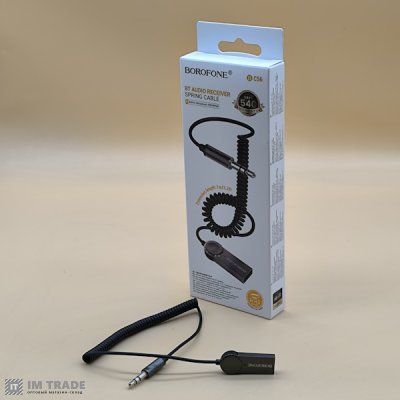 BT-ресивер BOROFONE BC56 Peaceful car AUX BT Metal Gray
