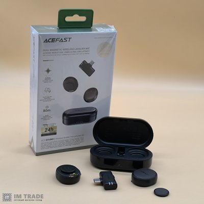 Бездротова мікрофонна система ACEFAST R3 dual-mic (Type-C) Black