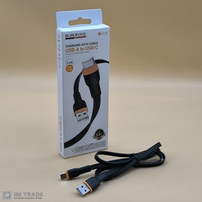 Кабель USB / TYPE-C  1м BOROFONE BX118 Esplendido чорний