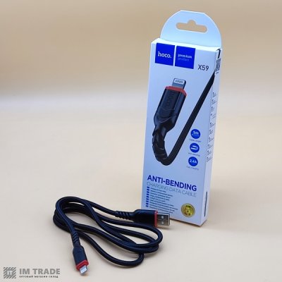 кабель Iphone 5G 1м Hoco X59 (ткань)