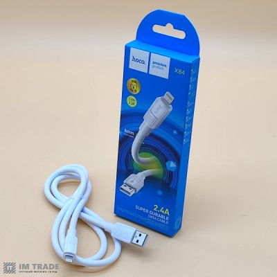 кабель Iphone 5G 1м Hoco X84 Solid charging data cable (Белый)