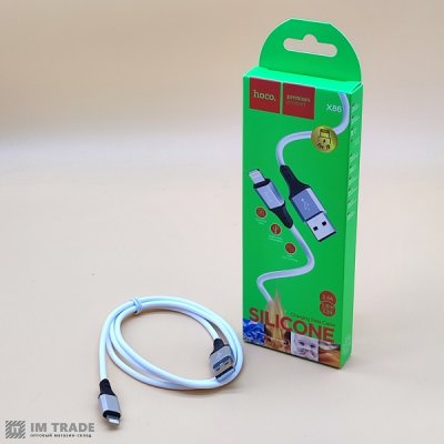 кабель Iphone 5G 1м Hoco X86 Spear silicone