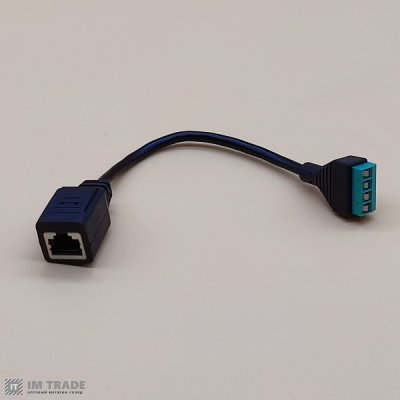RJ45 гнездо с 4-пиновой клеммной колодкою 10 см